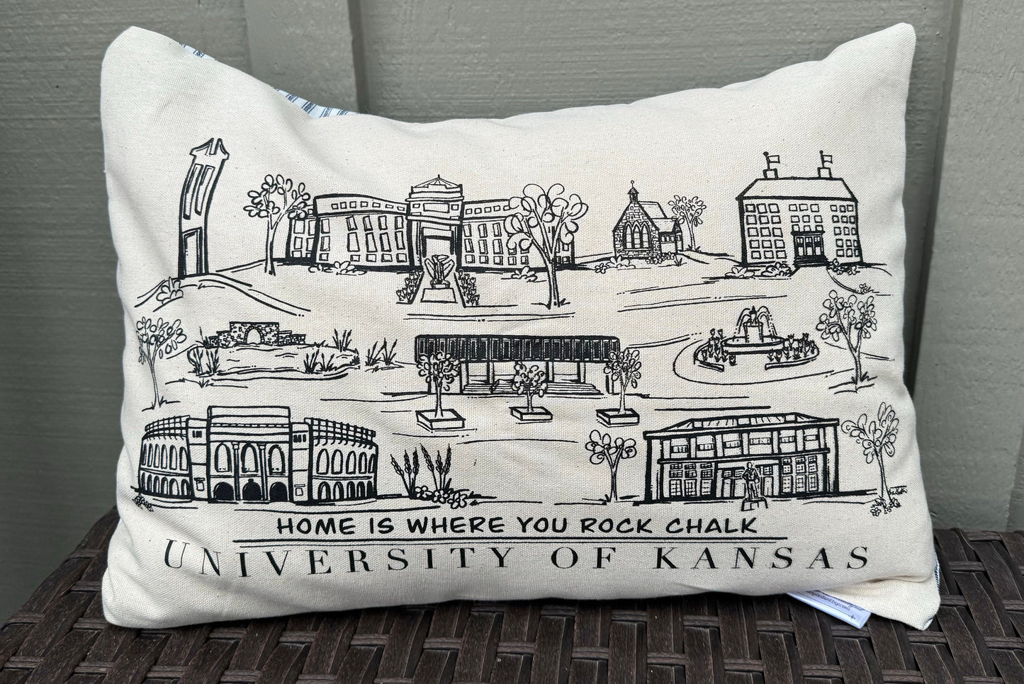 University of Kansas "Sports on the Hill" Pillow