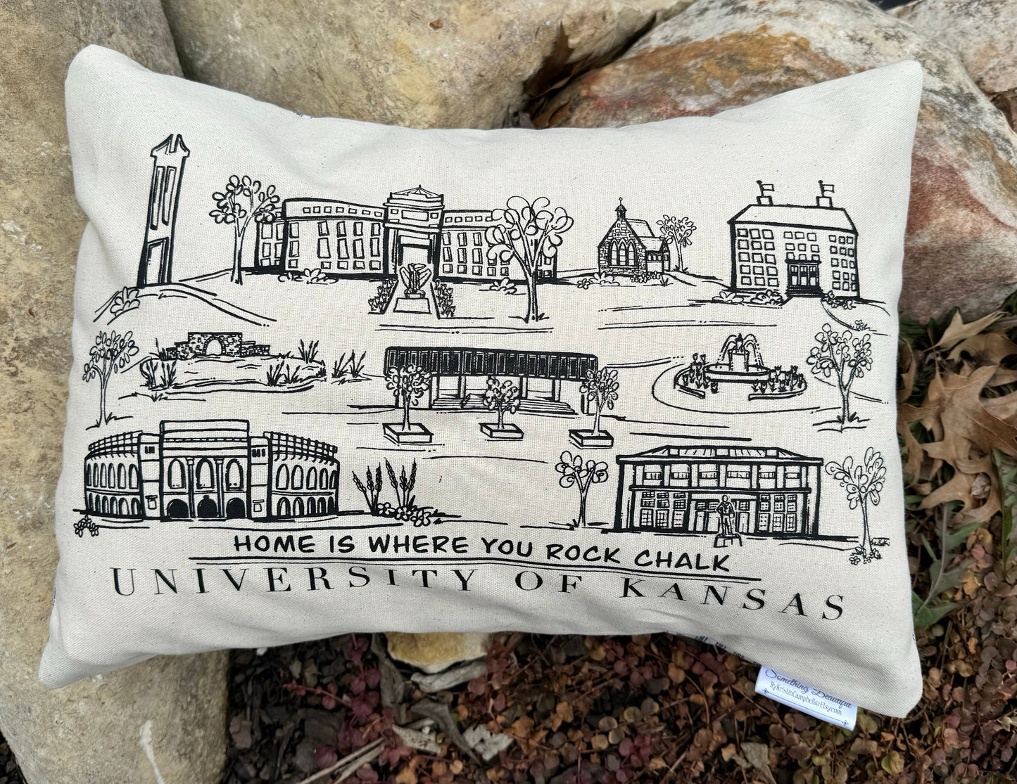 University of Kansas "Sports on the Hill" Pillow