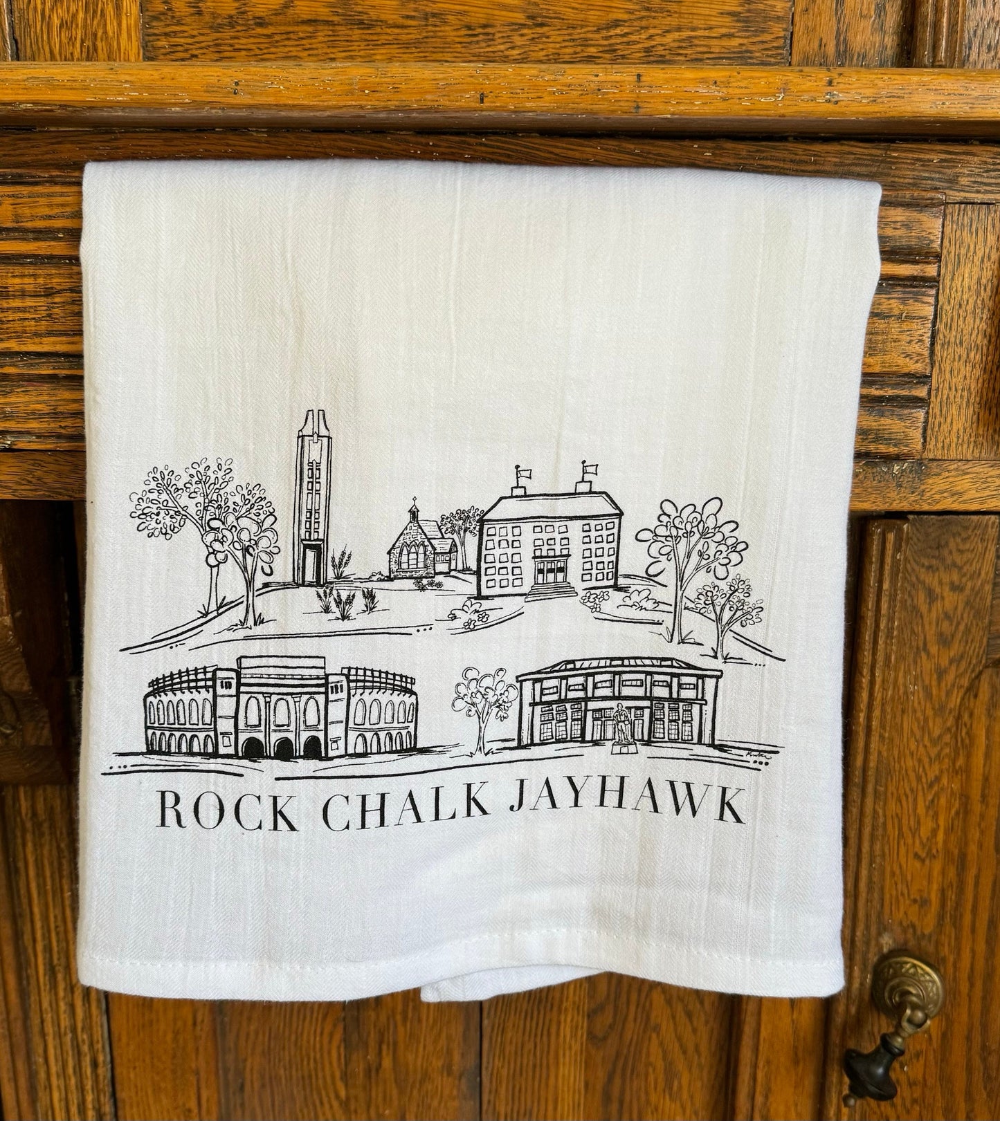 Rock Chalk Jayhawk Sports on the Hill Towel