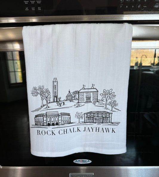 Rock Chalk Jayhawk Sports on the Hill Towel