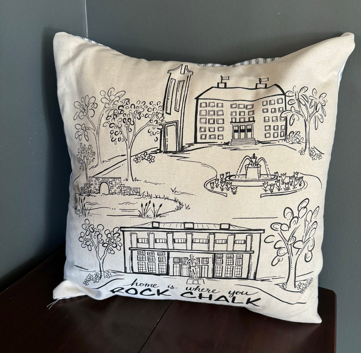 Sights of the University of Kansas Pillow