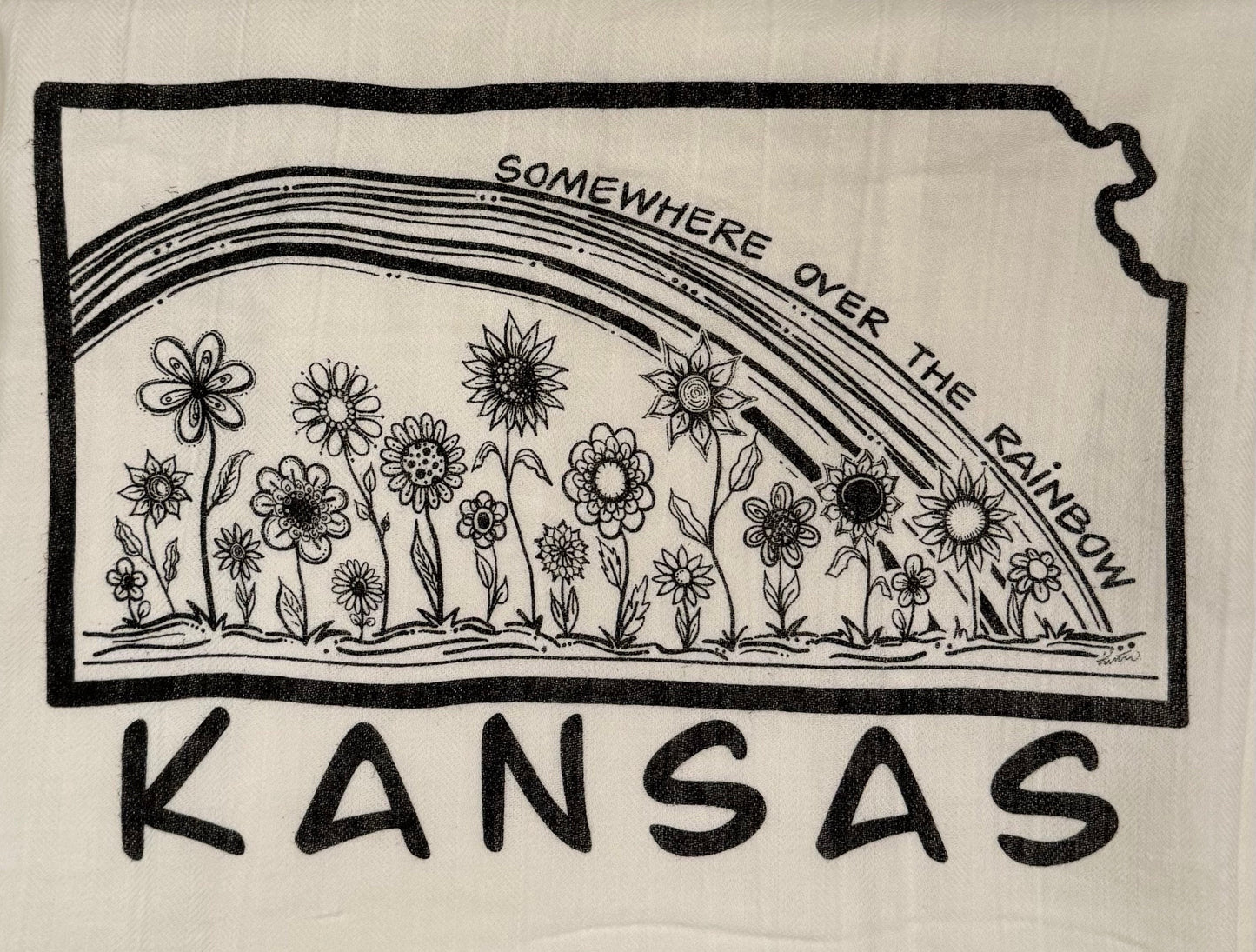 "Somewhere Over the Rainbow" Kansas towel