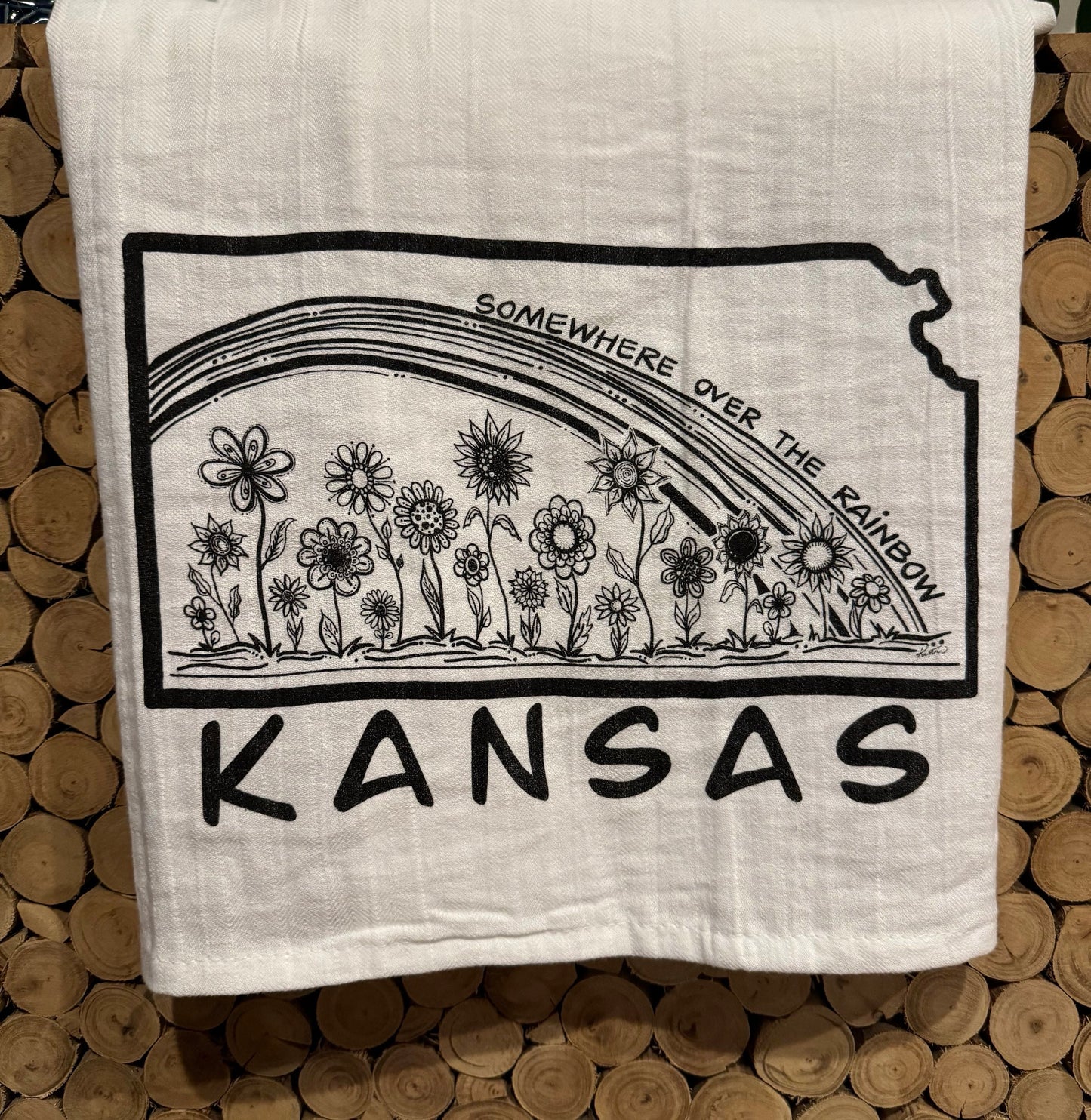 "Somewhere Over the Rainbow" Kansas towel