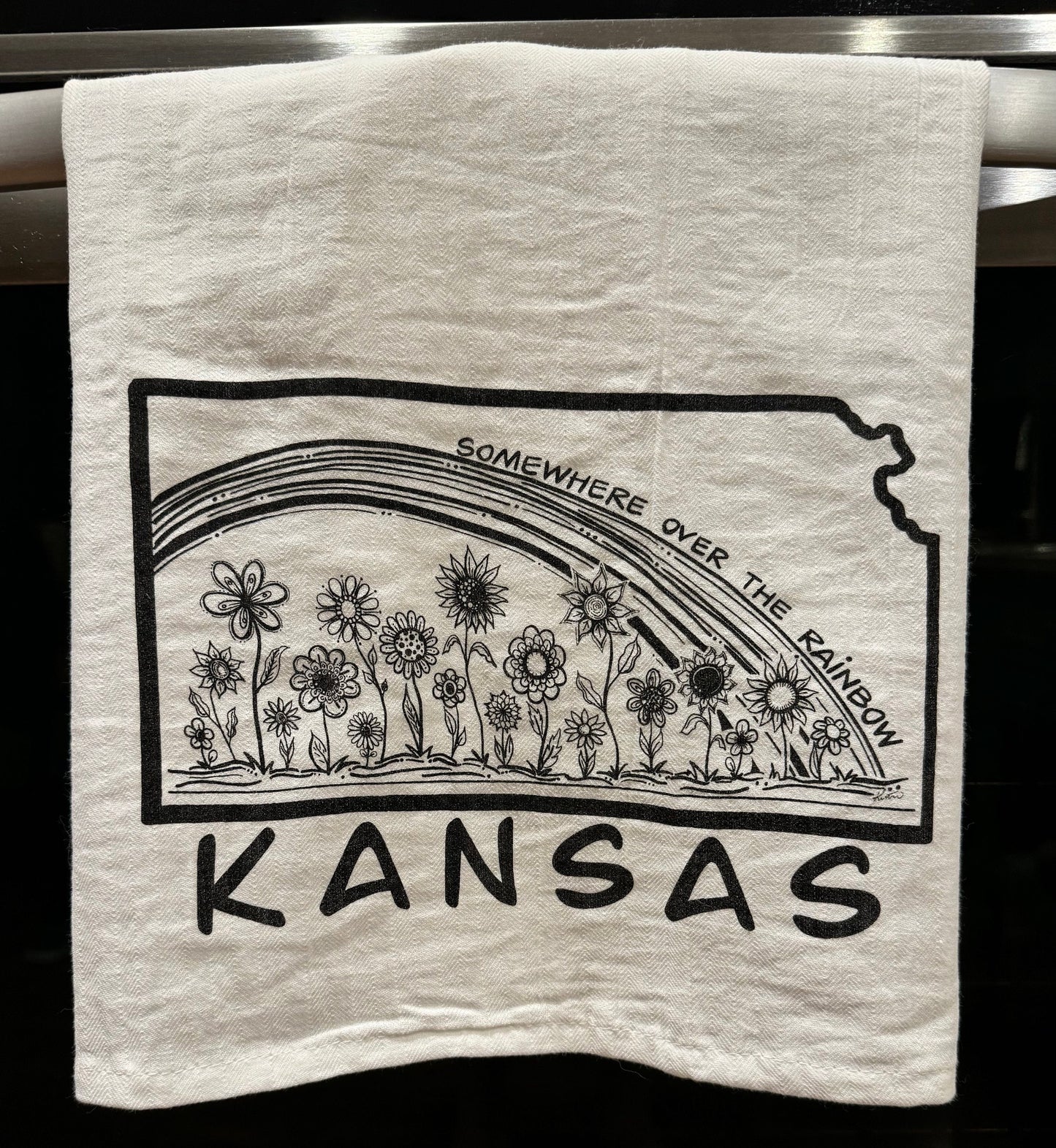 "Somewhere Over the Rainbow" Kansas towel