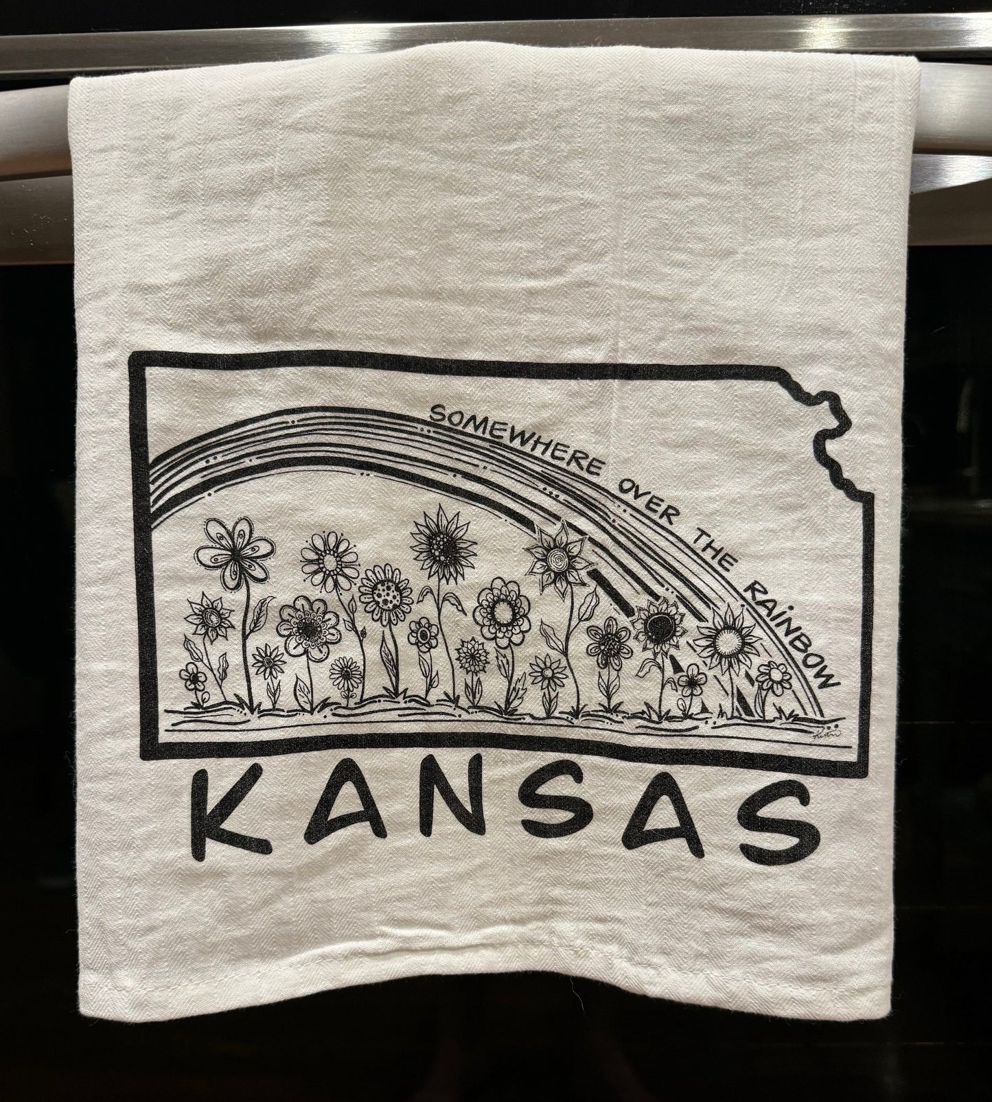 "Somewhere Over the Rainbow" Kansas towel