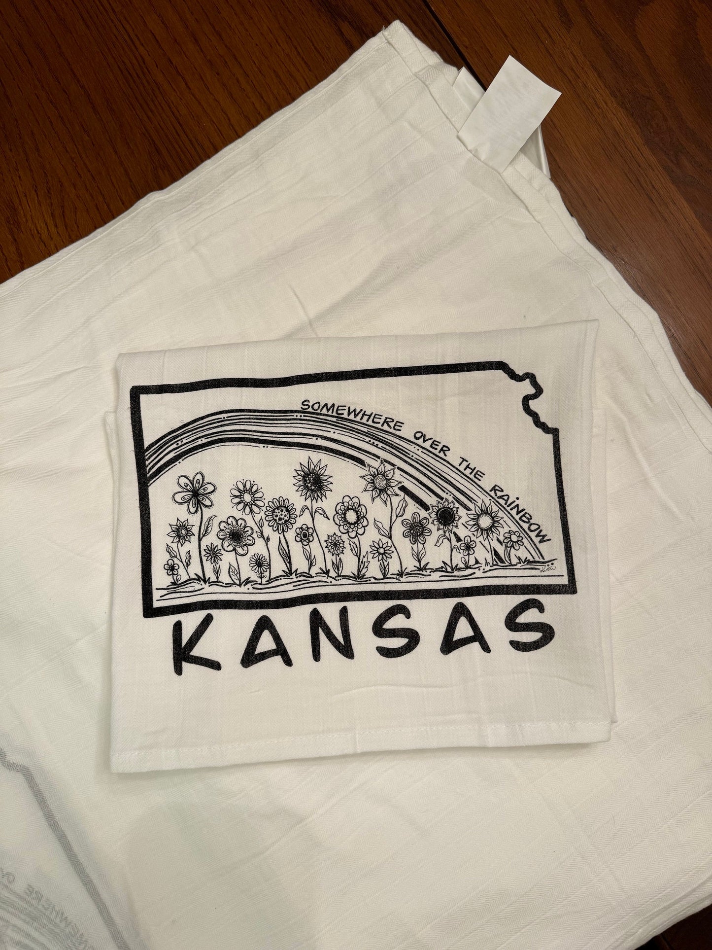 "Somewhere Over the Rainbow" Kansas towel